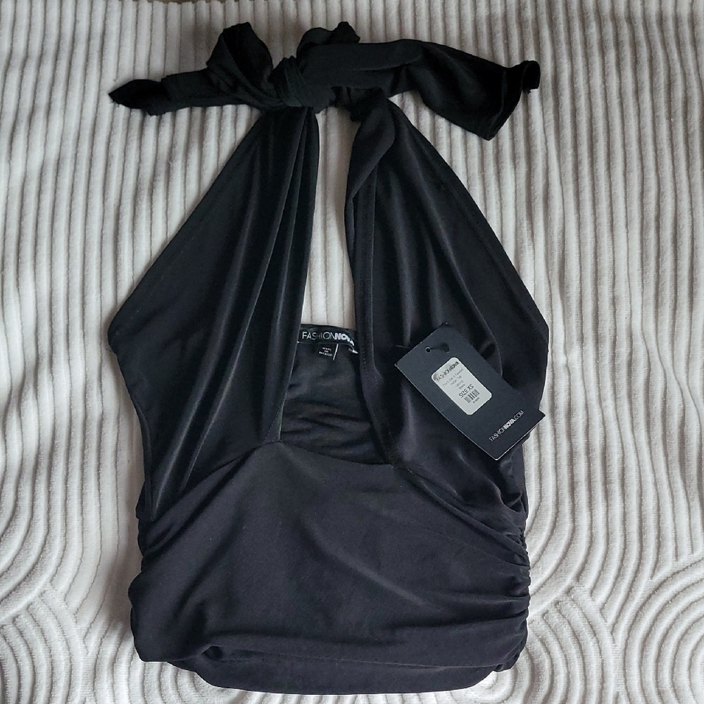 Black Halter Top